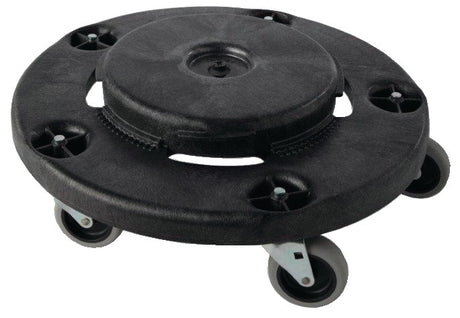 RUBBERMAID Fahrgestell für Mehrzwecktonne 76/121/167 l – Kunststoff, Bajonettverschluss, 5 Lenkrollen