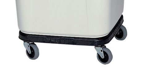RUBBERMAID Fahrgestell für Mehrzweckbehälter 105/151,5 l – Kunststoff, schwarz, eckig, mit 4 Lenkrollen