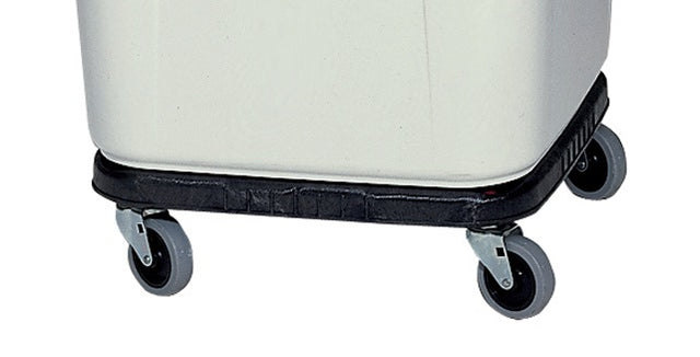 RUBBERMAID Fahrgestell für Mehrzweckbehälter 105/151,5 l – Kunststoff, schwarz, eckig, mit 4 Lenkrollen