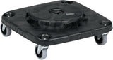 RUBBERMAID Fahrgestell für Mehrzweckbehälter 105/151,5 l – Kunststoff, schwarz, eckig, mit 4 Lenkrollen