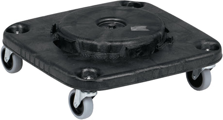 RUBBERMAID Fahrgestell für Mehrzweckbehälter 105/151,5 l – Kunststoff, schwarz, eckig, mit 4 Lenkrollen