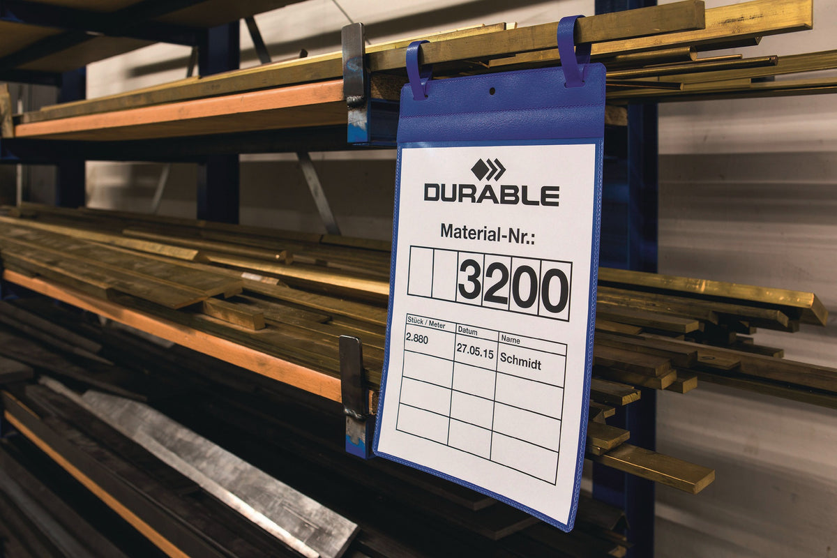 DURABLE Dokumententasche DIN A5 quer, dunkelblau, mit 2 Laschen