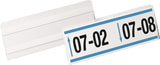 DURABLE Etikettentasche 100 x 38 mm selbstklebend transparent – scannertauglich & dokumentenecht