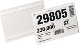 DURABLE Etikettentasche 100 x 38 mm selbstklebend transparent – scannertauglich & dokumentenecht