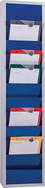 EICHNER Werkstattplaner H1278xB315xT74mm ultramarinblau 1-reihig für 10 Auftragstaschen