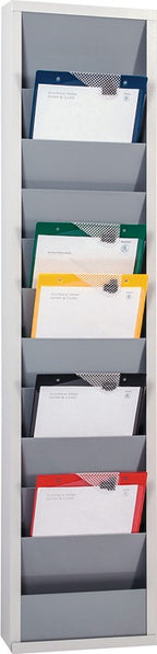 für 10 Auftragstaschen / 1-reihig / telegrau, RAL 7045