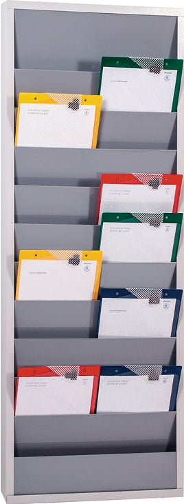 EICHNER Werkstattplaner H1278xB315xT74mm ultramarinblau 1-reihig für 10 Auftragstaschen