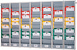 EICHNER Planungstafel 5 Reihen 1700x1282mm inkl. Wandprofil für Kanban-Planung