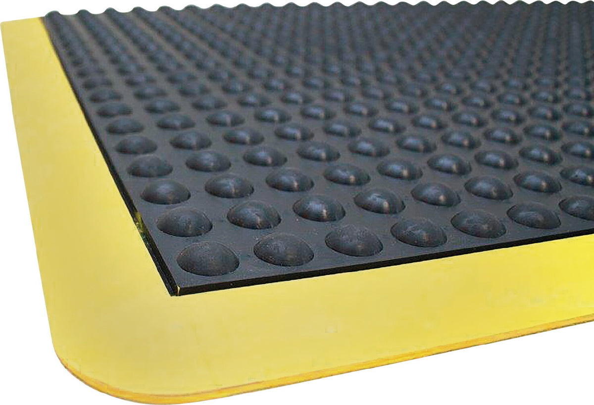 COBA Arbeitsplatzbodenbelag Fertigmatte 900x600x14 mm schwarz/gelb SBR-Gummi