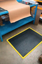 COBA Arbeitsplatzbodenbelag Fertigmatte 900x600x14 mm schwarz/gelb SBR-Gummi