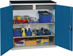 2 Schubladen, 2 Böden / enzianblau, RAL 5010