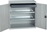 STUMPF Werkzeug-/Beistellschrank 1000x1000x500 mm mit 2 Schubladen und 2 Böden, lichtgrau/anthrazitgrau