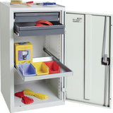 STUMPF Werkzeug-/Beistellschrank 1000x500x500 mm – 1 Schublade, 2 Böden, lichtgrau/anthrazitgrau