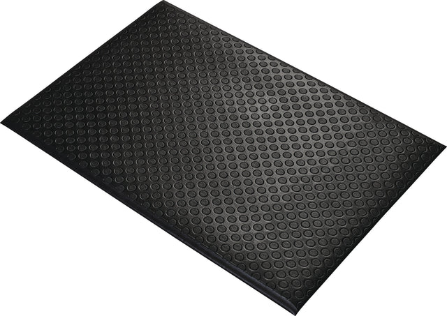 COBA Arbeitsplatzbodenbelag 900x600x9,5 mm schwarz – Ergonomische Schaumstoffmatte mit Noppenprofil