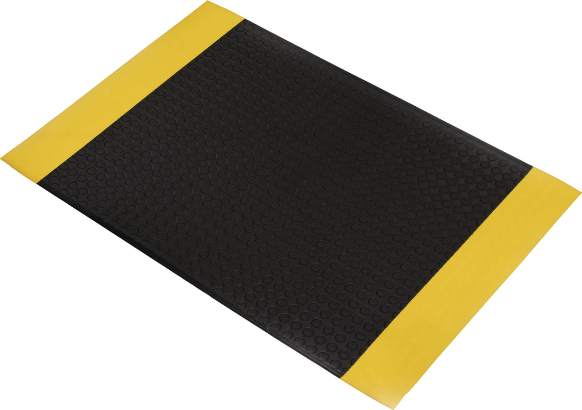 COBA Arbeitsplatzbodenbelag 900x600x9,5 mm schwarz – Ergonomische Schaumstoffmatte mit Noppenprofil