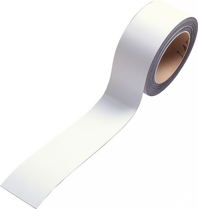 EICHNER Magnetband 50 mm x 10 m weiß – beschriftbar, individuell zuschneidbar, 0,9 mm