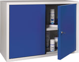 NORDWEST Hängeschrank H600xB400xT300mm Vollblech, 1 Boden, lichtgrau