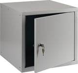 NORDWEST Schließfachschrank 1 Abteil 450x450x450 mm lichtgrau Stahlblech abschließbar