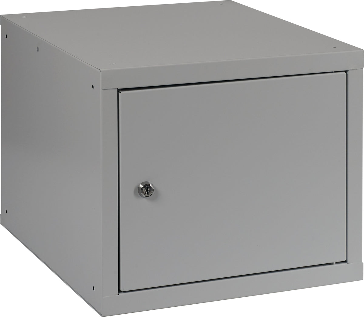 NORDWEST Schließfachschrank 1 Abteil 450x450x450 mm lichtgrau Stahlblech abschließbar