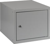 NORDWEST Schließfachschrank 1 Abteil 450x450x450 mm lichtgrau Stahlblech abschließbar