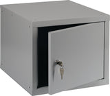 NORDWEST Schließfachschrank 1 Abteil 450x450x450 mm lichtgrau Stahlblech abschließbar