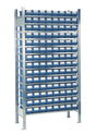 NORDWEST Steckregal 2000x1000x300 mm Grundregal mit 14 Stahlböden und 112 Regalkästen