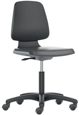 BIMOS Arbeitsdrehstuhl Labsit RL mit Sitzschale blau, Integralschaumpolster schwarz, 450-650 mm