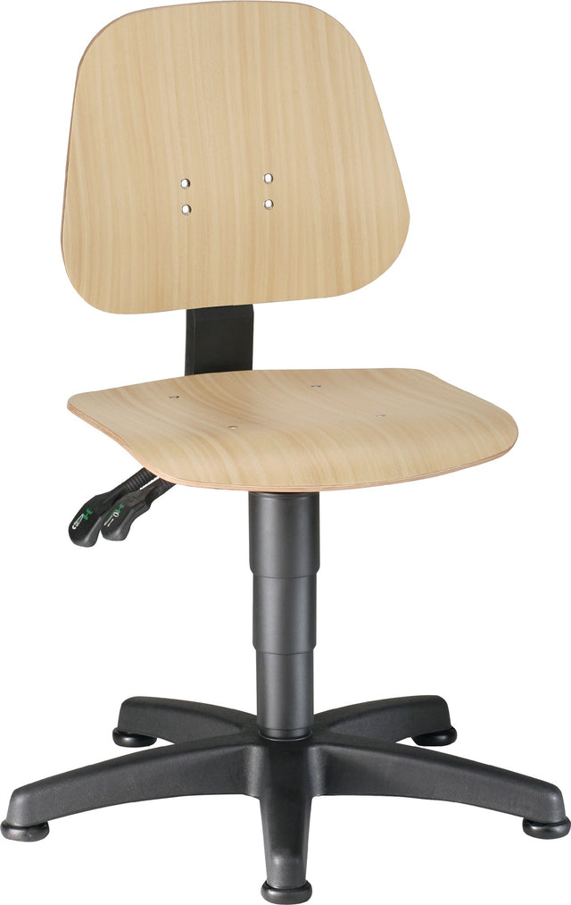 BIMOS Arbeitsdrehstuhl Unitec Bodengleiter Buche 440-620 mm – ergonomisch & DIN 68877