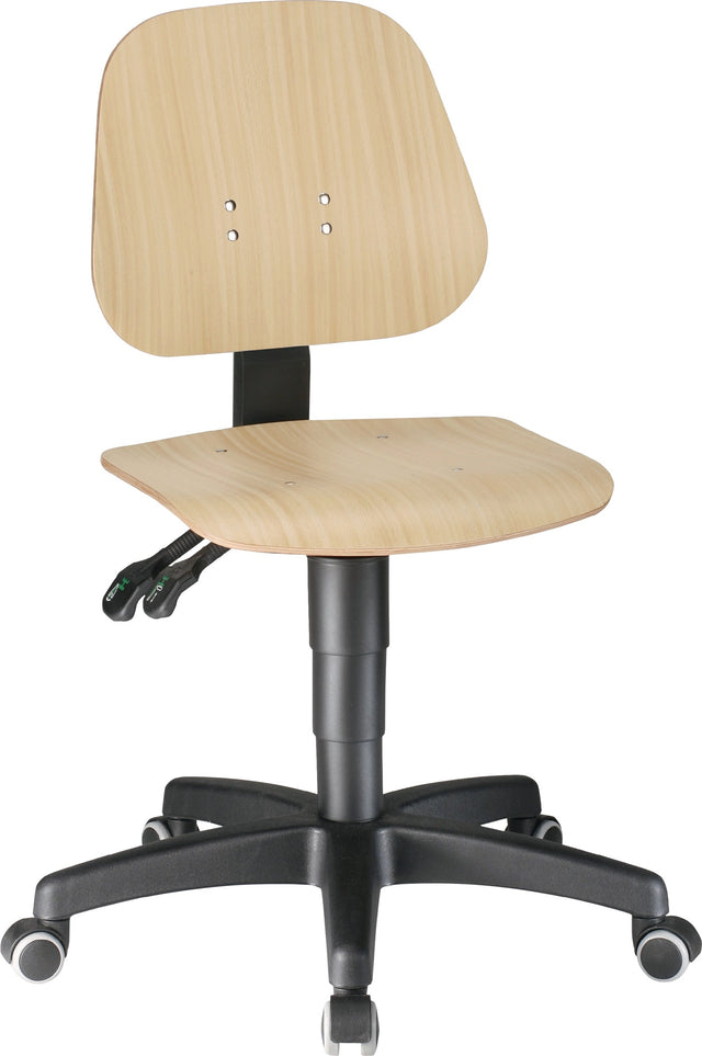 BIMOS Arbeitsdrehstuhl Unitec Rollen Buche 440-620 mm – ergonomisch, DIN 68877