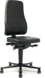 Arbeitsdrehstuhl Highline Rollen Kunstlederpolster schwarz 450-600 mm BIMOS