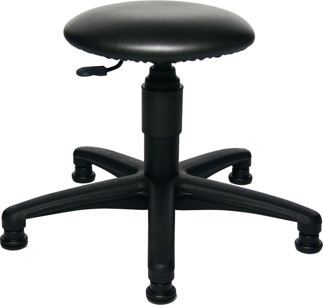 TOPSTAR Drehhocker mit Kunstlederpolster & Bodengleitern – Sitzhöhe 390-520 mm