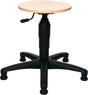 TOPSTAR Drehhocker Buche natur mit Bodengleitern, Sitzhöhe 390–520 mm