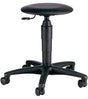 TOPSTAR Drehhocker mit Rollen & Kunstlederpolster Schwarz, Sitzhöhe 420-550 mm