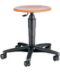 Drehhocker mit Rollen Buche natur von TOPSTAR – Sitzhöhe 420–550 mm verstellbar