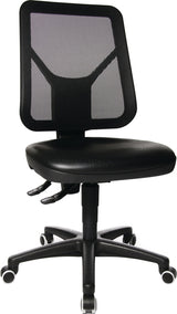 TOPSTAR Arbeitsdrehstuhl TEC 80 mit Polyurethanschaum-Sitz und Netzrückenlehne