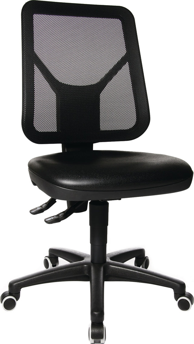 TOPSTAR Arbeitsdrehstuhl TEC 80 mit Polyurethanschaum-Sitz und Netzrückenlehne
