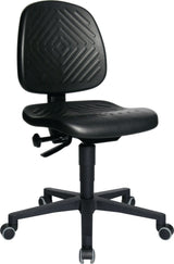TOPSTAR Arbeitsdrehstuhl TEC 40 mit Polyurethanschaum, Permanentkontakt und Sicherheits-Doppelrollen