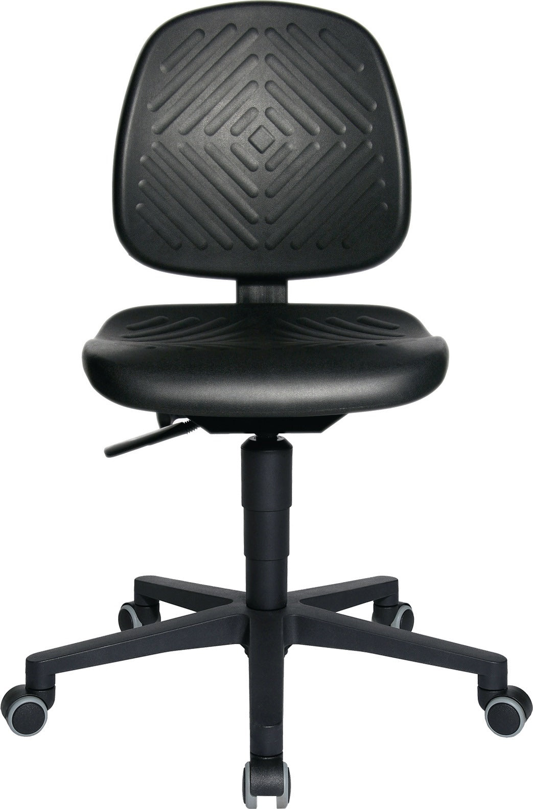 TOPSTAR Arbeitsdrehstuhl TEC 40 mit Polyurethanschaum, Permanentkontakt und Sicherheits-Doppelrollen