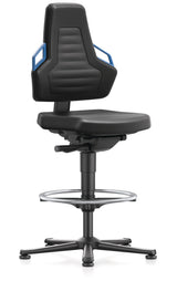 Arbeitsdrehstuhl Nexxit Bodengleiter + Fußring von BIMOS – ergonomisch mit Synchrontechnik