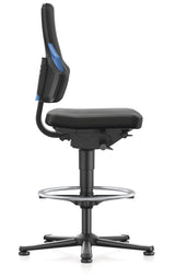 Arbeitsdrehstuhl Nexxit Bodengleiter + Fußring von BIMOS – ergonomisch mit Synchrontechnik