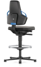 Arbeitsdrehstuhl Nexxit Bodengleiter + Fußring von BIMOS – ergonomisch mit Synchrontechnik