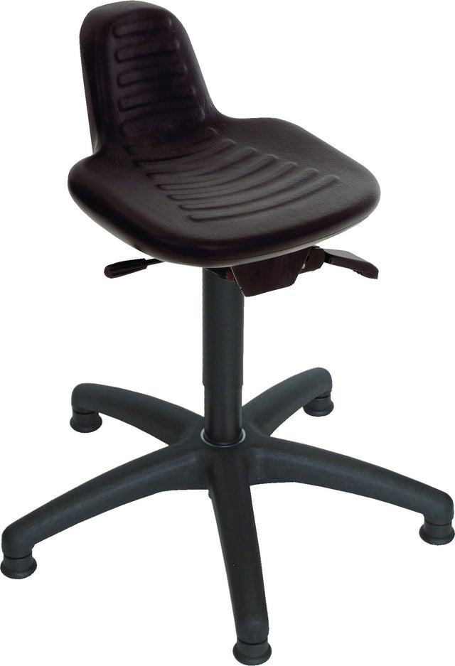 LOTZ Drehhocker mit PU-Schaum Sitz und 7° Neigeverstellung – Bodengleiter