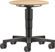 BIMOS Drehhocker Buche natur mit Rollen und Sitzhöhenverstellung 450-650 mm