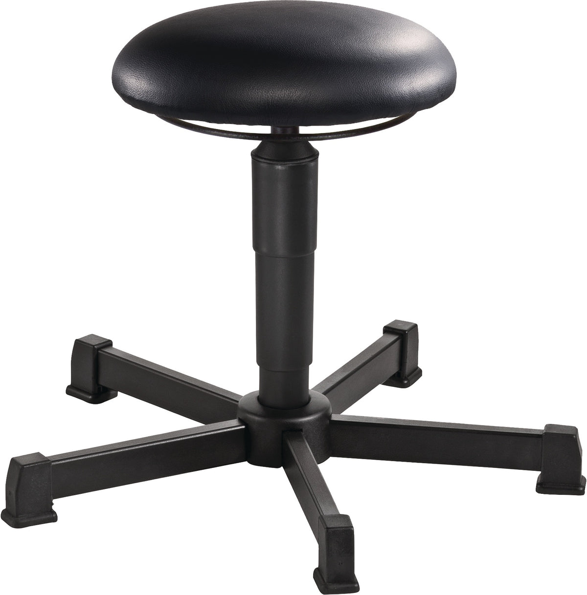 MEY Drehhocker A1-TG-KL mit Kunstleder schwarz, Sitzhöhe 390-520 mm, Gleiter