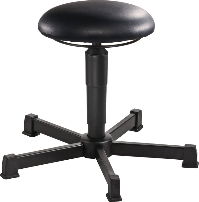 MEY Drehhocker A1-TG-KL mit Kunstleder schwarz, Sitzhöhe 390-520 mm, Gleiter