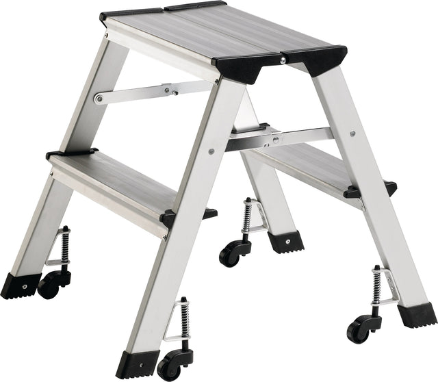 ALCO Klapptritt Stufen 2 Plattform-Höhe 440 mm Aluminium fahrbar