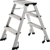 ALCO Klapptritt Stufen 2 Plattform-Höhe 440 mm Aluminium fahrbar