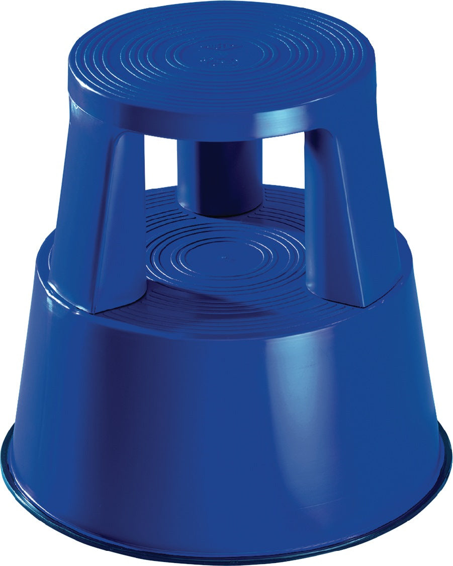 WEDO Rollhocker lichtgrau – fahrbarer Kunststoff-Hocker, 150 kg Belastung, Höhe 425/430 mm