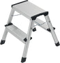 HAILO Klapptritt D60 Aluminium mit Anti-Rutsch-Riffelung, 2 Stufen, Plattformhöhe 400 mm
