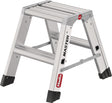 HAILO Stahlrohr-Tritt Master D80 mit 2 Stufen und Plattform, 470 mm Arbeitshöhe, Aluminium